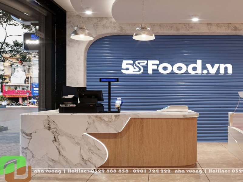 Thiết kế nội thất cửa hàng 5S Food Lò Đúc | Nội thất Nhà Vuông