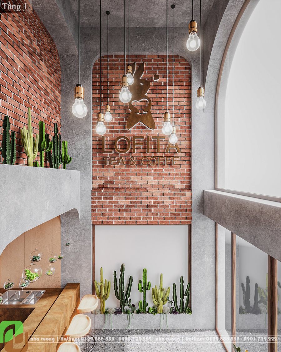 Mẫu thiết kế nội thất quán cafe Lofita