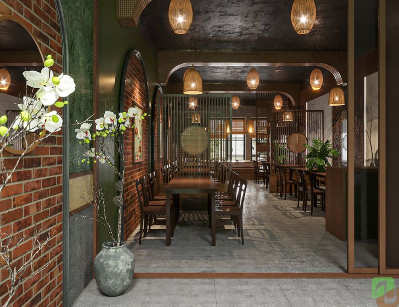 Mẫu thiết kế nội thất nhà hàng Phương Nam