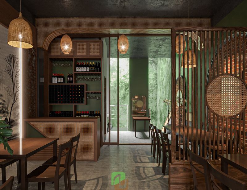 Mẫu thiết kế nội thất nhà hàng Phương Nam